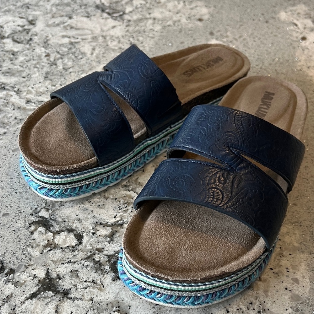 Muk Luks Muk Luks Dark Blue Sandals Size 39EU - Picture 8 of 8